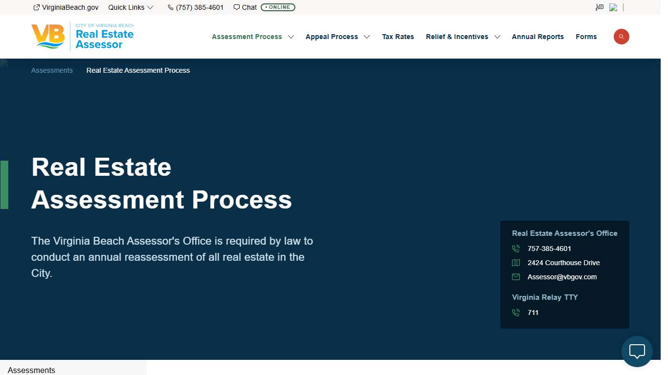Real Estate Assessment Process City of Virginia Beach